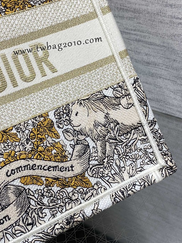Dior专柜新款迪奥顶级原单中号Tote25早春圣诞限定款幸运星手提托特包 djfk1158